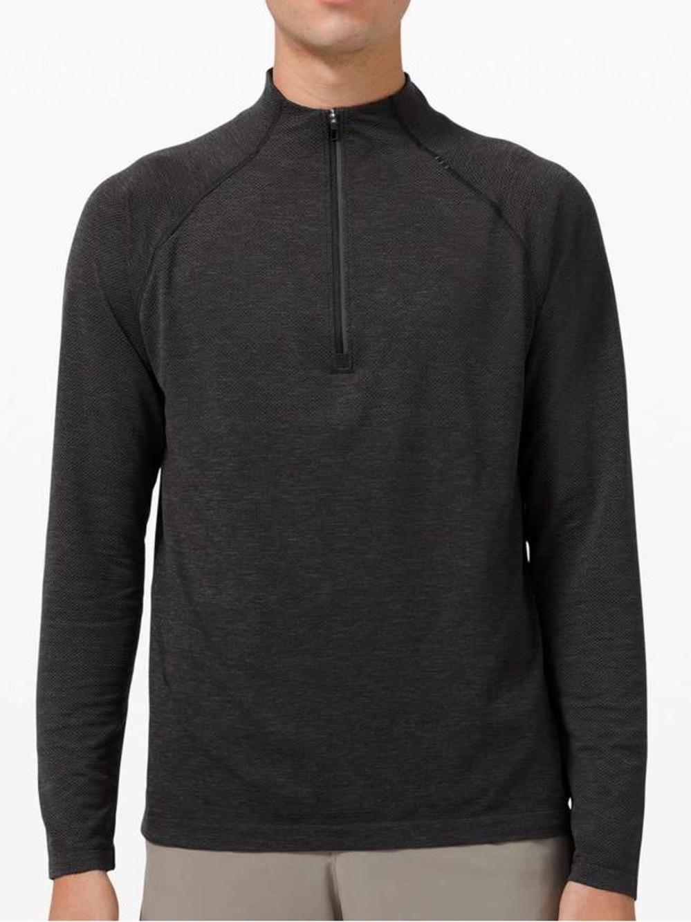 Lululemon Men's Metal Vent Tech 1/2 Zip Coal Black Performance Jacket Size M